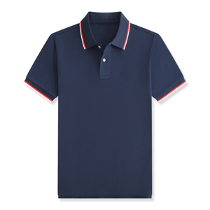Fashion Casual Short <strong>Sleeve</strong> Polo Tee, Summer Pure Cotton Luxury <strong>Golf</strong> <strong>Tops</strong> with Classic Embroidery Logo - Product Image 1