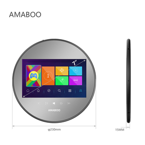 Khung Ảnh Kỹ Thuật Số Đen Tròn <span class=keywords><strong>7</strong></span> Inch AMABOO, Gương Ma Thuật Trang Điểm, Ngoại Hình Cao Cấp - Product Image 2