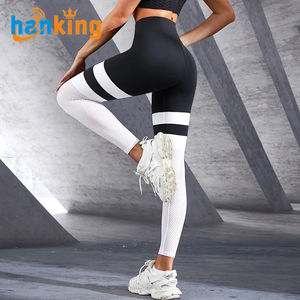 Ehanking Leggings Mujer Cintura Alta Malla Transpirable Deportes Entrenamiento Correr Fitness Levantamiento de Glúteos Yoga Leggings Pantalones - Product Image 1