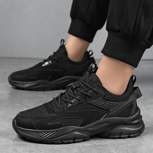 Zapatillas de deporte de malla gruesa para hombre, transpirables, con cordones, suela gruesa, antideslizantes, ligeras, informales, deportivas, para caminar, correr, entrenar - Product Image 5