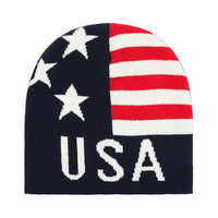 Bonnet tricoté unisexe de haute qualité avec drapeau Union Jack britannique, prix d'usine, vente en gros, mode hiver, chaud et tendance