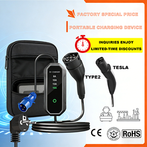 SUPERGENIE ZD01 220V AC Tipo 2 EV 7kW Estación de Carga Rápida Ajustable con Cable de 5m IP55 Nueva - Product Image 3