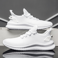 Chaussures de sport et de marche respirantes en maille pour hommes, grandes tailles 39-47, avec lacets, semelle intérieure en EVA, baskets antidérapantes en TPU, légères