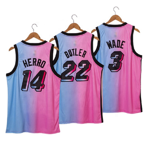 Camiseta de <span class=keywords><strong>baloncesto</strong></span> de la ciudad de <span class=keywords><strong>Miami</strong></span>, 75th aniversario, Tyler herrro, ropa cosida, #14 - Product Image 1