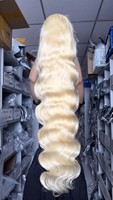 Perruque 12A de qualité, 100% cheveux humains, ondulée, fournisseur, densité 260, vente en gros, perruques frontales complètes 13x6, blonde 613