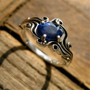 Anello Vintage Stile Onda, Accessorio Elegante Ispirato all'Oceano per Uso Quotidiano Femminile - Product Image 5