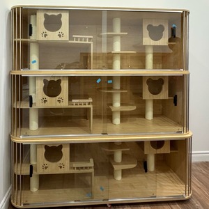 Yeni kedi kafes katı ahşap kapalı kedi villa pet paylaşımı TV kabine çift kedi kafes/ev sergi - Product Image 5