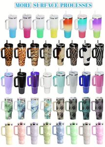 Gobelet isotherme à double paroi en acier inoxydable 304 de 40 oz avec poignée et paille, sans BPA, personnalisable avec logo, tasse de voyage isolée, réponse rapide - Product Image 5