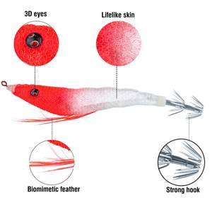 SNEDA realista que brilla en la oscuridad 2,5 #/3,0 # Señuelos de Pesca cebo suave agua salada pulpo calamar Jigging pesca nocturna <span class=keywords><strong>Egi</strong></span>/camarones - Product Image 5