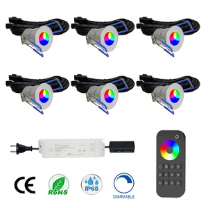 Downlight à gradation RVB 3W <span class=keywords><strong>Mini</strong></span> projecteur LED encastré Véranda/porche/lumière de jardin - Product Image 1