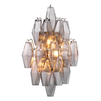 Applique murale en verre ambre fumée en laiton de luxe moderne pour la maison, le bureau et l'hôtel