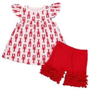 Vêtements pour enfants licorne <span class=keywords><strong>mickey</strong></span> dauphin pastèque mangue ananas imprimé perle robe bébé tenue - Product Image 3