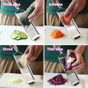 <span class=keywords><strong>Râpe</strong></span> à fromage et légumes multifonctionnelle 4 en 1, coupe-tranche, <span class=keywords><strong>râpe</strong></span> en acier inoxydable pour la cuisine - Product Image 4