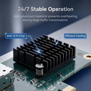 Tarjeta de Red Gigabit <span class=keywords><strong>PCIEX1</strong></span> 5.4 I210 para Servidor de Escritorio, Puerto Óptico SFP, Compatible con Interfaz X4X8X16 - Product Image 4