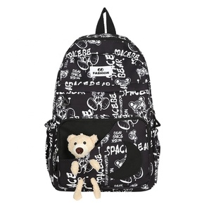 Dropshipping Space Bear <b>Backpack</b> 15.6 Inch Large Capacity Graffiti Print Youth <b>School</b> Travel Daypack - Product Image 5