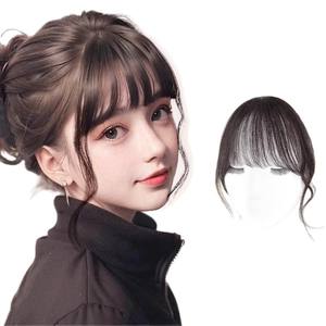 วิกผมหน้าม้าผู้หญิง LH115 ผมแท้ 100% ความหนาแน่นสูง  ฐานลูกไม้โปร่งใส  แบบฝรั่งเศส  หน้าม้าบางเบา - Product Image 1
