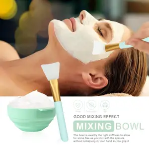 5 In 1 DIY Face Mask Mixing Tool Kit With Bowl Stick Spatula Silicone Face Mask Brush Makeup Brushes Face Mask Mixing Bowl Set