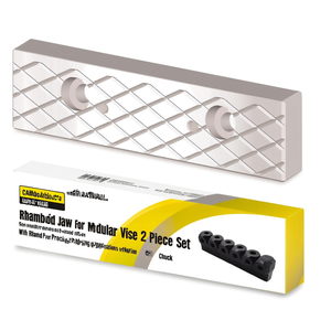 Mandíbula romboidal para tornillo de banco modular, juego de 2 piezas con patrón de diamante y orificios de montaje para aplicaciones de sujeción precisas - Product Image 2