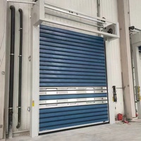 Porte à enroulement automatique à grande vitesse en alliage d'aluminium pour entrepôt commercial, fabriquée en Chine, à prix abordable