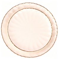 Assiette en céramique ondulée, écologique et durable, bord doré, finition brillante, pour collations et desserts occidentaux
