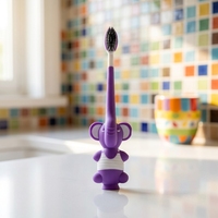 Brosse à dents en plastique pour enfants Dr.Perfect Elephant, best-seller, avec poignée antidérapante et poils souples, pour usage domestique et commercial