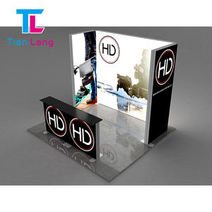 Caja de luz de exposición moderna de tela de tensión retroiluminada de pie 10x20 Exhibición de stand de feria comercial 3*6 - Product Image 1