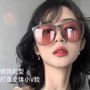 Lunettes pliantes ZT pour femmes, monture en résine, verres PC, protection UV400, lunettes de soleil pleine monture, style Instagram, origine Yiwu - Product Image 4