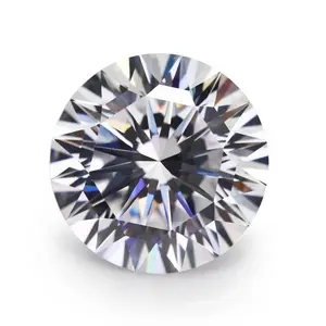 Brilliant Cut White DEF VVS high quality loose moissanite 4-12mm 0.3ct-6ct Factory prices round shape moissanite diamond