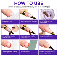 Kit liquide de nail art à séchage rapide EMA monomère, poudre acrylique liquide pour manucure, 2 pièces/ensemble, 75ml