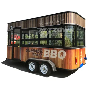 食品车，带全厨房移动烧烤食品车特许移动厨房零食咖啡车食品拖车待售