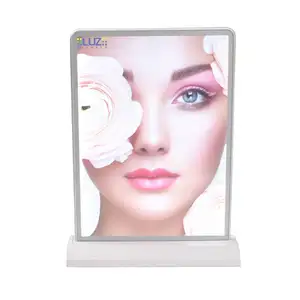 Rechargeable A4 Double Sided Battery Lighted Table Led Picture Frame Led Light Box Frame