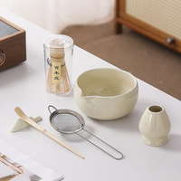 Ensemble de bols à matcha en céramique, brosse à thé japonaise, mélangeur à matcha, ensemble de préparation du thé, ustensiles à thé, boîte cadeau