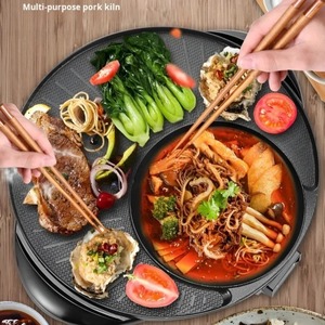 新款电动多功能锅电煎锅家用烧烤不粘电火锅烹饪机电烤盘 - Product Image 4
