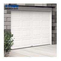Puertas de garaje de acero eléctricas modernas de China con ventanas de visualización transparentes, núcleo de espuma PU de bajo