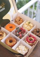 Boîtes à emporter jetables en matériaux biodégradables, 100% qualité alimentaire, boîte d'emballage pliable pour gaufres, pour les friandises