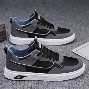 Nouvelles Chaussures de Sport Casual Blanches pour Hommes, Respirantes, en Cuir Synthétique, à Lacets, Antidérapantes, Tendance et Polyvalentes - Product Image 3