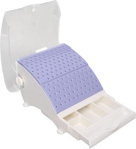 Soporte para fresas dentales, caja de limpieza de fresas dentales con 142 orificios, organizador de fresas de alta y baja velocidad a prueba de polvo, estación de apertura de caja. - Product Image 1