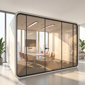 Cabina Acústica Moderna de Aluminio para Espacio de Trabajo Privado, Cabina Insonorizada para Reuniones de <span class=keywords><strong>Oficina</strong></span>, para <span class=keywords><strong>Oficina</strong></span>, Espacios de Trabajo Compartidos, Hoteles y Escuelas - Product Image 2