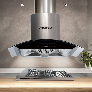 <span class=keywords><strong>Hotte</strong></span> de cuisine incurvée en acier inoxydable de 900 mm, classe A, à haut rendement énergétique, avec filtre à déflecteur, extracteur de fumée économique pour cuisine - Product Image 2