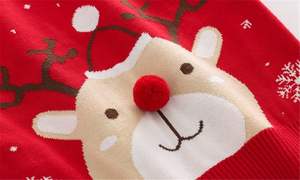 Vente en gros Gilet <span class=keywords><strong>de</strong></span> Noël décontracté avec motif renne pour petites filles et garçons Gilet vintage en tricot côtelé <span class=keywords><strong>de</strong></span> style vintage - Product Image 6