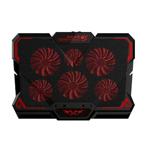 2024 High Quality 17inch Gaming Laptop Cooler Six Fan Two USB Port 2600RPM Laptop Cooling Pad Laptop Stand