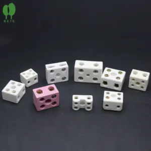 Electrical Ceramic Terminal Block for Wire Connection High Temperature Resistance Insulating Thermocouple Porcelain