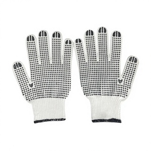 Guantes de Trabajo Antideslizantes Blancos con Puntos ZC, de PVC y Algodón, con Talla Personalizada, al por Mayor - Product Image 2