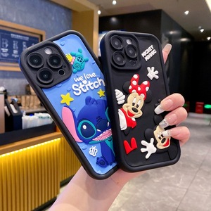 <span class=keywords><strong>Coque</strong></span> de téléphone anti-chute en TPU pour <span class=keywords><strong>iPhone</strong></span> 12 13 Mini Pro Max, motif dessin animé <span class=keywords><strong>Mickey</strong></span> Stitch, étui créatif pour <span class=keywords><strong>iPhone</strong></span> 16 17 personnalisé - Product Image 4