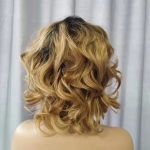 Parrucca lunga lunga <span class=keywords><strong>da</strong></span> donna con onde profonde ricciolente in pizzo con capelli umani trasparenti in pizzo brasiliano Color capelli stile <span class=keywords><strong>Jerry</strong></span> ricciolo - Product Image 3