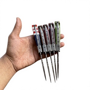 Couteau pliant de poche en acier Damas, manche en bois, haute qualité, multifonctionnel, qualité industrielle OEM, garantie 3 ans, pour détaillants, 59-60HRC - Product Image 1