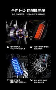 Bicicletta Elettrica <span class=keywords><strong>Leopard</strong></span> <span class=keywords><strong>PRO</strong></span> 72V 40Ah 13KW, Moto Elettrica da Fuoristrada, Prezzo di Fabbrica - Product Image 4