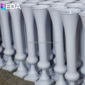 Jarrón de Metal de Lujo LEDA al por Mayor, en Dorado, Plateado, Blanco y Negro, con Forma de Florero, para Decoración de Centros de Mesa en Bodas, Elegante - Product Image 4