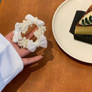 Çocuk topu saç döngü yay inci saç yüzük kız süs bebeğin köpük bant saç halat - Product Image 5