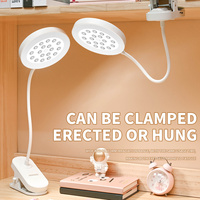 Lampe de table flexible à LED rechargeable 800 mAh avec contrôle tactile, lumière tricolore, protection oculaire, en ABS, idéale pour la lecture à l'hôtel